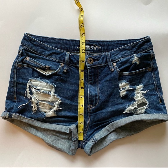 American Rag Cie Destroyed Denim Shorts - Picture 6 of 7